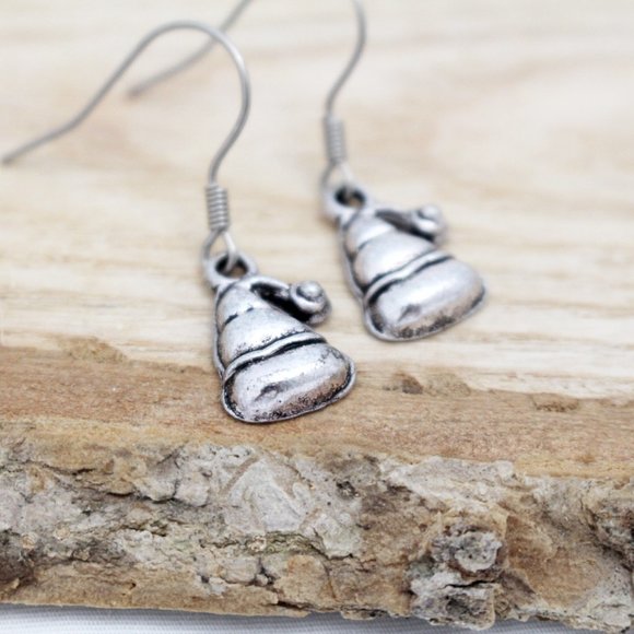 Santa/Elf Hat Charm Earrings - Picture 1 of 10